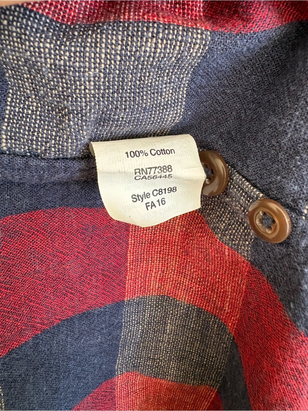 J. Crew Men’s Red and Blue Plaid Check Homespun Collard Shirt Size XL Slim Fit - Picture 4 of 8
